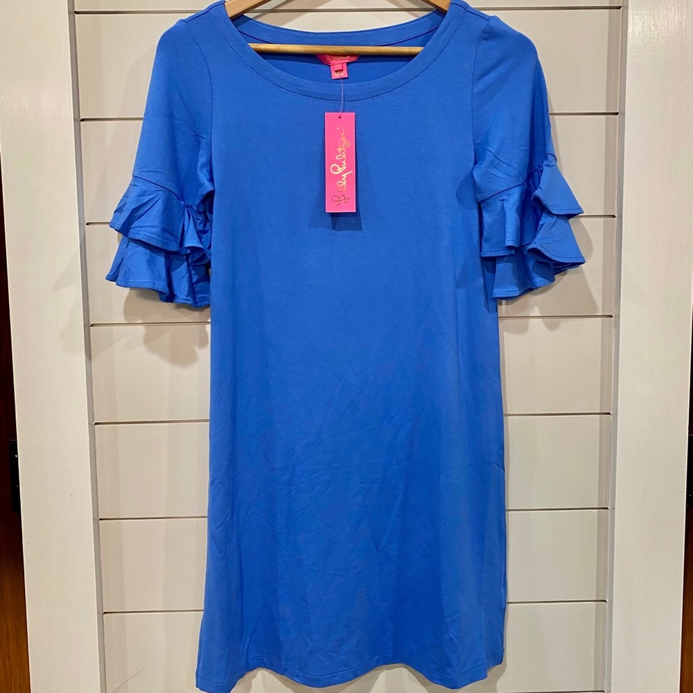 NWT Lilly Pulitzer Lula Dress Coastal Blue - Picture 1 of 6